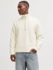 Jack & Jones Sweatshirt mit halbem Reißverschluss in Sea Salt