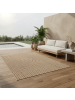 KADIMA DESIGN Flachgewebeteppich Jute-Optik Natur Bordüre Waschbar
