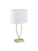 relaxdays Tischlampe in Gold/ Weiß - (B)28 x (H)51 x (T)18 cm