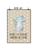 Mr. & Mrs. Panda Poster Elefant Seifenblasen mit Spruch in Beige Pastell