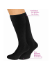 FußGut Baumwolle Unisex Stützkniestrümpfe, 3 Paar in schwarz