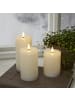 MARELIDA 3er Set LED Kerzen in weiß 3 Größen