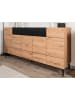 Furn.Design Sideboard Eiche Artisan, schwarz 180 cm, Kommode 5-türig, viel Stauraum