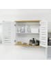 SoBuy Hängeschrank in Weiß und Natur - (B)60 x (H)56 x (T)19cm