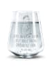 Mr. & Mrs. Panda Trinkglas Pinguin Blumen mit Spruch in Transparent