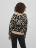 Vila Kuscheliger Strickpullover Leo Animal Muster VIRIL FEAMI in Beige