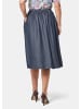GOLDNER Eleganter Midirock in A-Linie in dunkelmarine