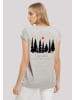 F4NT4STIC Extended Shoulder T-Shirt Escape Discover the World Forest in grau meliert