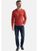 Redmond Pullover Basic in Rot / dunkelgrau