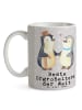 Mr. & Mrs. Panda Trinkbecher Pinguin Beste Urgroßeltern der Welt... in Grau Pastell