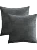 Erwin Müller Cord Kissenhülle 2er-Pack Glasgow in grau