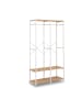 relaxdays Garderobe in Weiß/ Natur - (B)94,5 x (H)180 x (T)40 cm