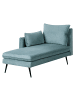 Beliani 3-tlg Chaiselongue YERRES in Blau/Schwarz rechtsseitig