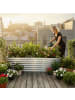 relaxdays Hochbeet in Silber - (B)200 x (H)60 x (T)100 cm