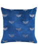Beliani 2er-Set Dekokissen YUZURI in Blau/Silber
