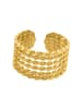 Steel_Art Mehrreihiger Ring Damen Regin goldfarben in goldfarben