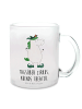 Mr. & Mrs. Panda Teetasse Einhorn Joker mit Spruch in Transparent