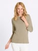 Sieh an! 3/4-Arm-Pullover in beige-weiß