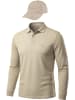normani Herren Langarm Poloshirt mit passender Baseballkappe in Beige