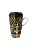 Goebel Künstlertasse mit Deckel " Gustav Klimt - Der Lebensbaum " in Schwarz Gold