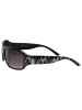 styleBREAKER Sonnenbrille in Schwarz / Grau-Violett Verlauf