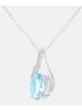 Diamant L'éternel Halskette mit Anhänger aus 375 Weißgold mit Diamant mit Topas