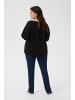 KAFFE curve Kurzarm-Bluse KCgabbi Regular fit in Black Deep
