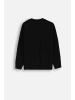 Coccodrillo Baumwollstrickjacke in schwarz