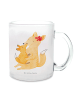 Mr. & Mrs. Panda Teetasse Glas Fuchs Mama ohne Spruch in Transparent