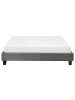 Beliani Doppelbett ROANNE in Grau/Braun - (W) 169 x (H) 29 x (L) 211 cm