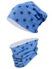 TupTam Unisex Kinder Beanie Mütze Schlauchschal Set in graublau