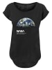 F4NT4STIC Long Cut T-Shirt NASA View Of The Earth in schwarz