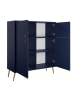 Feldmann-Wohnen Highboard Rose marineblau 105 / 40,5 / 122cm