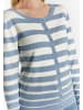 usha BLUE LABEL Damen Strickjacke in Denimblau Wollweiss