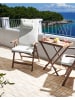 Beliani 4er-Set Gartenstuhl AMANTEA PREMIUM in Braun/Weiß