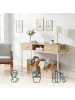 relaxdays Konsolentisch in Weiß/ Natur  - (B)120 x (H)80 x (T)40 cm