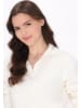 myMo Damen Fleecepullover in Weiss