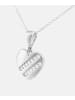 Diamant L'éternel Halskette mit Anhänger aus 375 Weißgold mit Zirkonia Herz-Design
