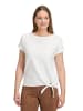 Betty Barclay Halbarm-Shirt mit Schleifenknoten in Rohweiß
