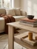 KADIMA DESIGN Couchtisch aus Holz mit kratzfester Beschichtung, 60 kg Belastbarkeit in Beige