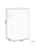 Beliani Wäschekörbe KOMARI in Grau/Weiß - (W) 40 x (H) 60 x (L) 30 cm