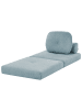 Beliani Schlafsofa OLDEN in Blau - (W) 81 x (H) 54 x (L) 91 cm