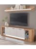 Furn.Design Wohnzimmer-Set Wandboard weiß matt, Evoke Eiche, Wohnkombination Set 2-teilig