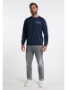 DreiMaster Herren Sweatshirt Mit Rundhals in Dunkelmarine