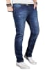 Alessandro Salvarini Jeans Herren Designer Jeans Slim Fit AS051 in Blau