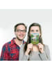 Mr. & Mrs. Panda Postkarte Storch Design ohne Spruch in Weiß