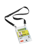 Durable Event-Namensschild A6 transparent / schwarzes Band Packung mit 10 S...