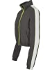 Urban Classics Urban Classics Damen Ladies Short Piped Track Jacket in darkshadow/electriclime