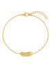 Rafaela Donata Armband Feder aus Sterling Silber in gelbgold