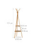 relaxdays Garderobe in Natur - (B)50 x (H)171 x (T)50 cm